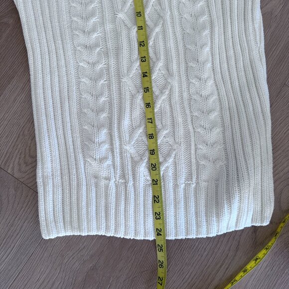 Fisherman Aran Cable Knit Sweater sz M - Ivory - Picture 6 of 11